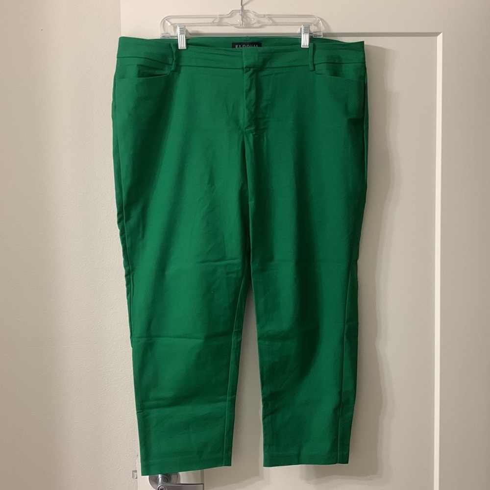 Eloquii Bright Green Straight-Leg Trousers
